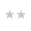 MerlePerle - Aura Stern-Ohrstecker in silber m. rosa zirkonia