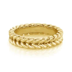 MerlePerle - Braided Ring vergoldet