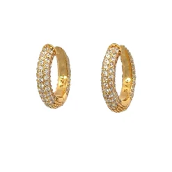MerlePerle - Jodie Hoops in vergoldete silber mit zirkonia
