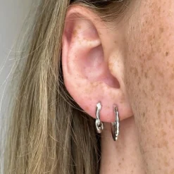MerlePerle - Olivia Creolen in Sterling silber