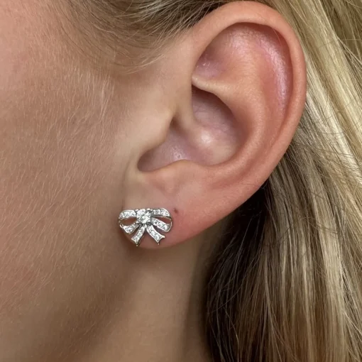 MerlePerle - Rikke Ohrringe in silber mit Schleifen