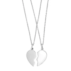 Noa Kids - Break-heart Anhänger in silber mit 2 Halsketten