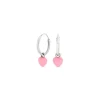NOA Kids - Kinderohrringe in silber mit rosa Herzen