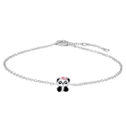 Noal Kids - Armband mit Panda-Anhänger in silber