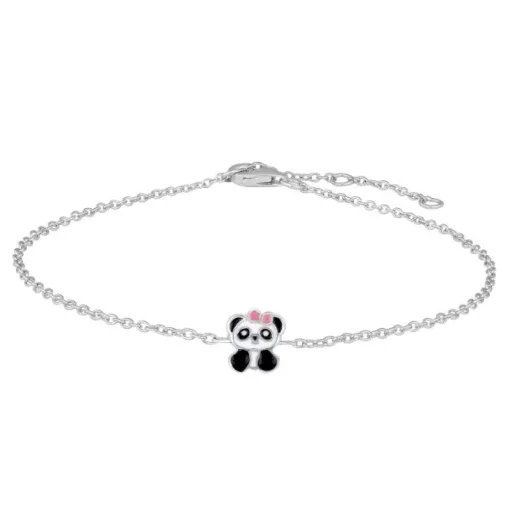 Noal Kids - Armband mit Panda-Anhänger in silber