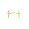 Nordahl Jewellery - CHARM52 Ohrringe mit Kreuz aus vergoldetem Silber