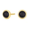 Nordahl Jewellery - Große SWEETS Ohrringe mit schwarzem Onyx in vergoldeter