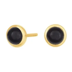 Nordahl Jewellery - Große SWEETS Ohrringe mit schwarzem Onyx in vergoldeter