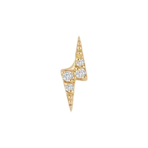 Nordahl Jewellery - PIERCE52 Labret-Ohrring mit Blitz 14kt. Gold