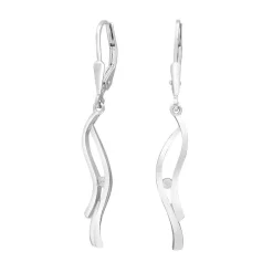 Nordahl Jewellery - Rhodinierte Silberohrringe und Zirkonias