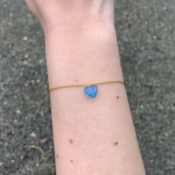 Nordahl Jewellery - YOU52 Armband aus vergoldete silber mit blauen Steinen