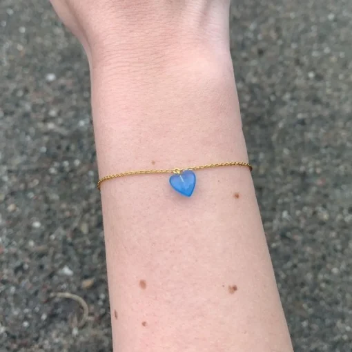 Nordahl Jewellery - YOU52 Armband aus vergoldete silber mit blauen Steinen