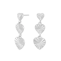 Nordahl Jewellery ACTOR52 Kleiner Ohrstecker in vergoldete silber mit Herzen