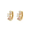 Nuni - Ella Pink hoops in vergoldete silber