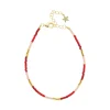 Nuni - Kira Red armband in vergoldete silber