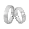 NURAN - Eheringe aus 14kt. Weißgold mit 0,08ct. und Blasen