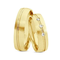 NURAN - Trauringe aus 8-14ct. Gold mit 0,06ct. Brillanten