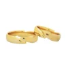 Nuran - Trauringe aus 14kt. Gold mit zweiteiliger Oberfläche