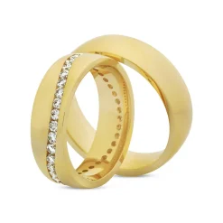 NURAN - Trauringe aus 14kt. Gold mit insgesamt 0,76ct. W/VS