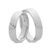 Nuran - Trauringe aus 14kt. Weißgold mit insgesamt 0,03ct. Diamanten