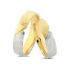 Nuran Trauringe aus 14 Karat Gold und Weißgold mit 1 x 0,01ct. W-vs