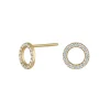 Ohrringe aus 8kt. Gold mit Zirkonia im Kreis