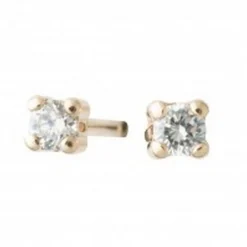 Ohrstecker aus 8kt. Gold mit Zirkonias 2mm