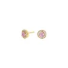 Ohrstecker aus 8kt. Gold mit rosa Zirkon Rose 7mm