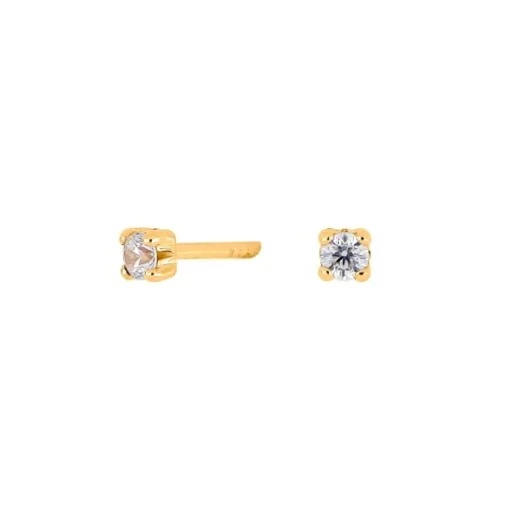 Ohrstecker aus 14kt. Gold mit Zirkonia 2mm