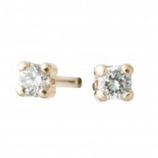 Ohrstecker aus 8kt. Gold mit Zirkonias 2mm