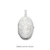 Ovales Medaillon mit Muster in Silber - Medium 22x30