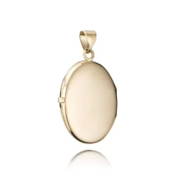 Ovales Medaillon mit Muster in 8-14 kt - Medium 22 x 30 mm.
