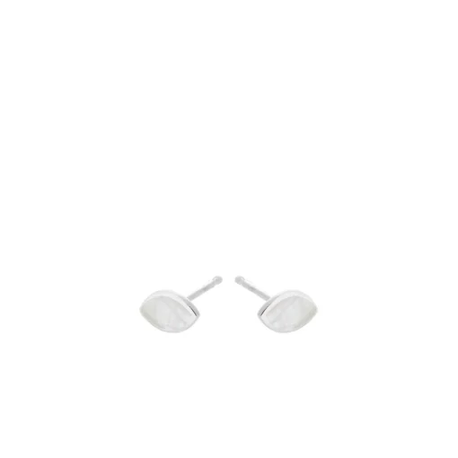 Pernille Corydon - Flake-Ohrring aus Silber m Perlmutt