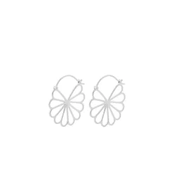 Pernille Corydon - Große Bellis-Ohrringe aus silber 30 mm