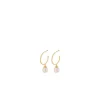 Pernille Corydon - Ocean Dream Hoops mit Perle vergoldet