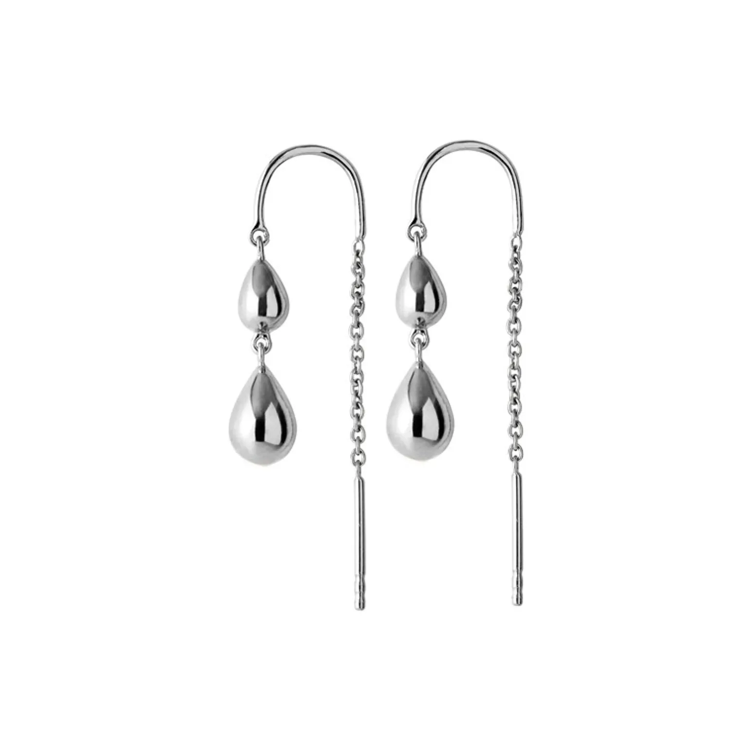 Pernille Corydon - Rain ohrketten in silber