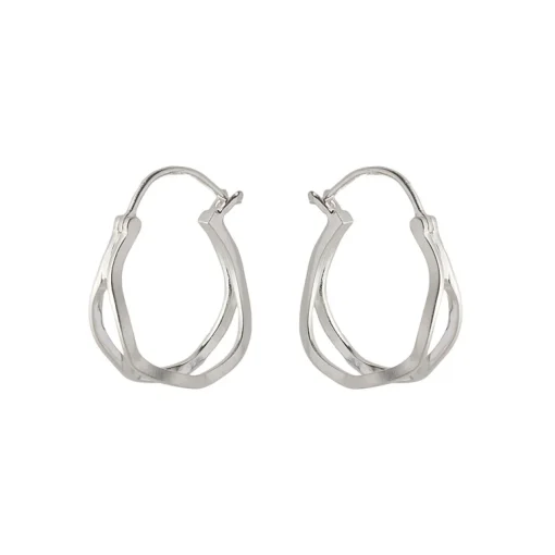 Pernille Corydon - Stream Hoops in silber