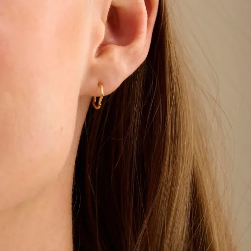 Pernille Corydon - Twig Hoops i vergoldete silber