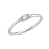 Petit - Diamantring aus 14-karätigem Weißgold mit insgesamt 0,15 Karat Diamanten