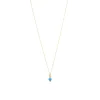 Pico - Sweetheart Halskette aus vergoldete Messing mit blauem Herz