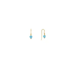 Pico - Sweetheart Ohrringe in vergoldete silber mit blauen Herzen