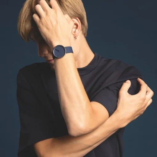 Picto - Blaues Zifferblatt mit mitternachtsblauem Silikonarmband