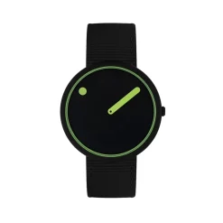 Picto - Manta Ray Schwarzes Zifferblatt und Armband - 40 mm