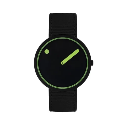 Picto - Manta Ray Schwarzes Zifferblatt und Armband - 40 mm