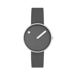 Picto - Thunder grey Zifferblatt mit grauem Lederband 40 mm