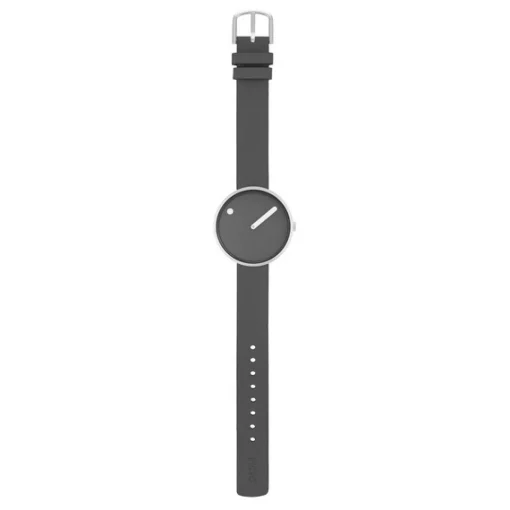 Picto - Thunder grey Zifferblatt mit grauem Lederband 40 mm