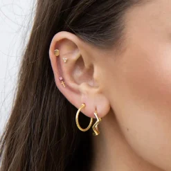 Piercingschmuck - PIERCE52 Labret-Piercing rosa Topas 14kt. gold