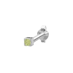 Piercingschmuck - PIERCE52 Ohrring grüner Peridot Silber