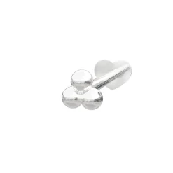 Piercingschmuck - Pierce52, Rhod. Silber, Labret-Piercing mit 3 Kugeln