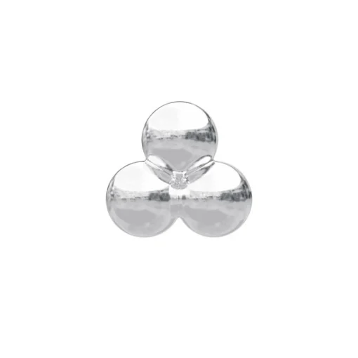 Piercingschmuck - Pierce52, Rhod. Silber, Labret-Piercing mit 3 Kugeln